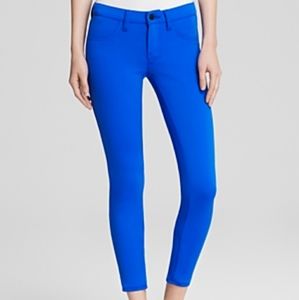 J Brand Scuba Mid Rise Crop in Electric Blue